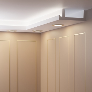 Stuckleisten für indirekte Beleuchtung LED , OL-14 Premium weiss